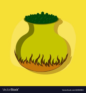 Paper sticker on stylish background potion vector image