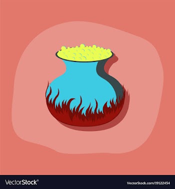 Paper sticker on stylish background potion vector image