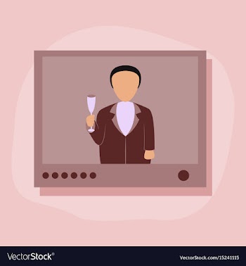 Paper sticker on stylish background president tv vector image