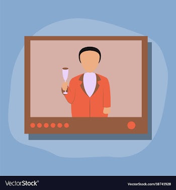 Paper sticker on stylish background president tv vector image