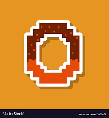 Paper sticker on stylish background pretzel vector image