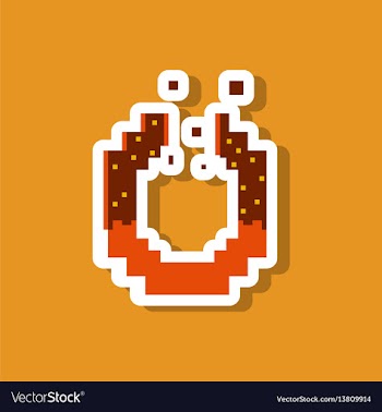 Paper sticker on stylish background pretzel vector image