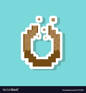 Paper sticker on stylish background pretzel vector image