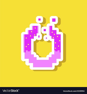 Paper sticker on stylish background pretzel vector image