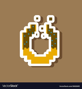 Paper sticker on stylish background pretzel vector image