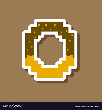 Paper sticker on stylish background pretzel vector image