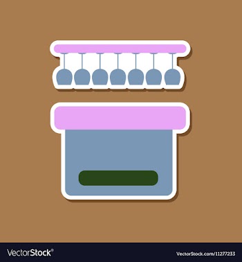 Paper sticker on stylish background pub bar vector image