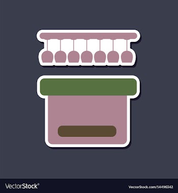 Paper sticker on stylish background pub bar vector image