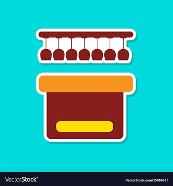 Paper sticker on stylish background pub bar vector image