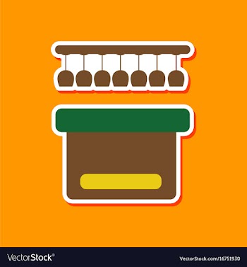Paper sticker on stylish background pub bar vector image