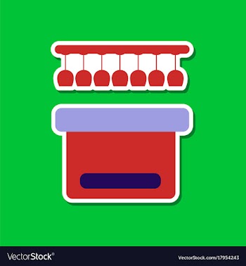 Paper sticker on stylish background pub bar vector image