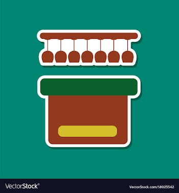 Paper sticker on stylish background pub bar vector image
