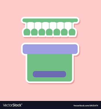 Paper sticker on stylish background pub bar vector image