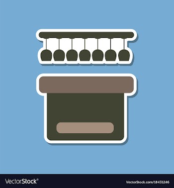 Paper sticker on stylish background pub bar vector image
