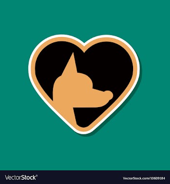 Paper sticker on stylish background puppy dog vector image