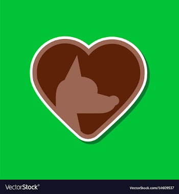Paper sticker on stylish background puppy dog vector image