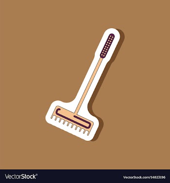 Paper sticker on stylish background rake vector image