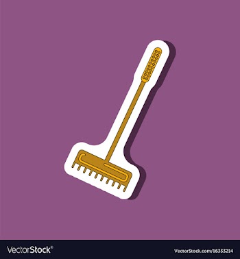Paper sticker on stylish background rake vector image