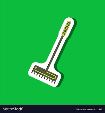 Paper sticker on stylish background rake vector image