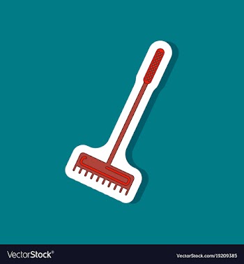 Paper sticker on stylish background rake vector image