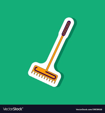 Paper sticker on stylish background rake vector image