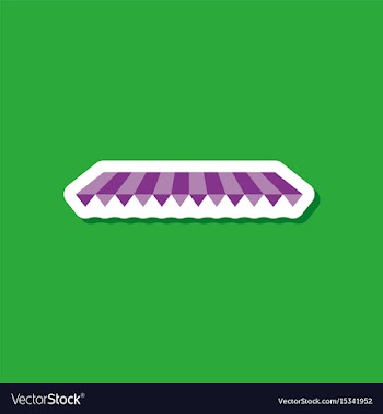 Paper sticker on stylish background roof awning vector image