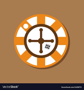 Paper sticker on stylish background roulette vector image
