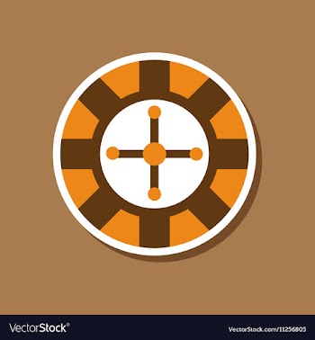 Paper sticker on stylish background roulette vector image