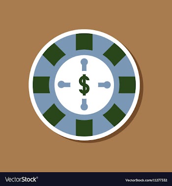 Paper sticker on stylish background roulette vector image