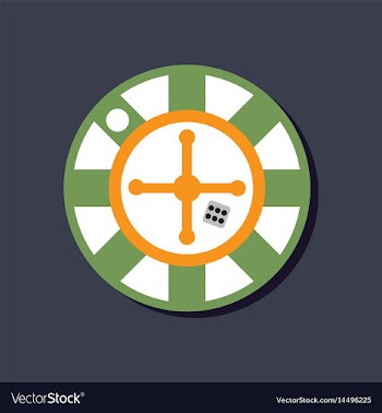 Paper sticker on stylish background roulette vector image
