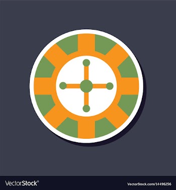 Paper sticker on stylish background roulette vector image