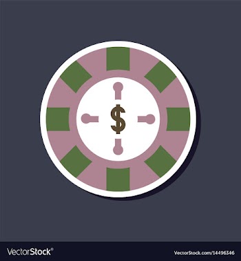 Paper sticker on stylish background roulette vector image