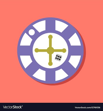 Paper sticker on stylish background roulette vector image