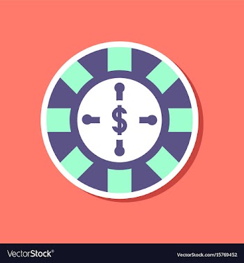 Paper sticker on stylish background roulette vector image