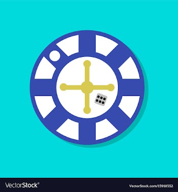 Paper sticker on stylish background roulette vector image