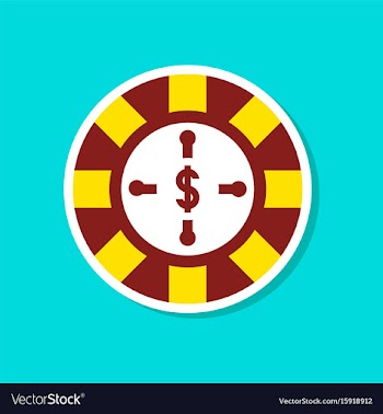 Paper sticker on stylish background roulette vector image