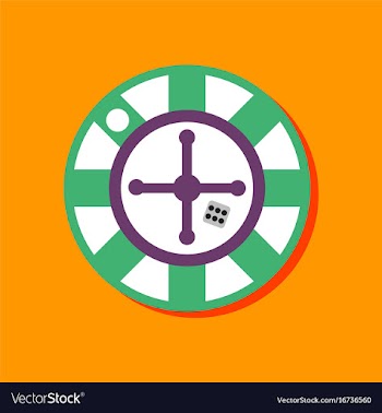 Paper sticker on stylish background roulette vector image
