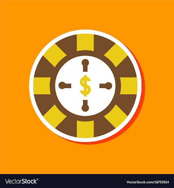 Paper sticker on stylish background roulette vector image