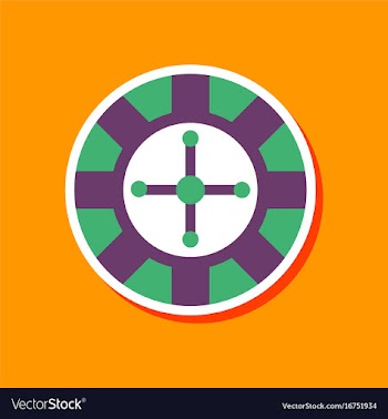 Paper sticker on stylish background roulette vector image