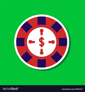 Paper sticker on stylish background roulette vector image