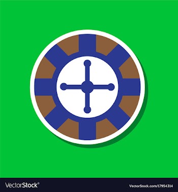 Paper sticker on stylish background roulette vector image