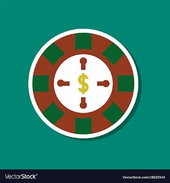 Paper sticker on stylish background roulette vector image