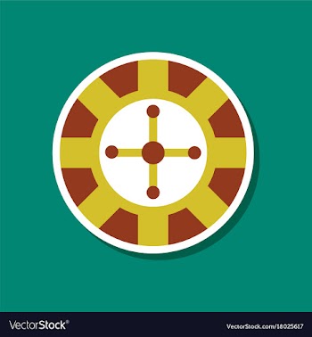 Paper sticker on stylish background roulette vector image