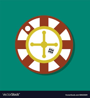 Paper sticker on stylish background roulette vector image