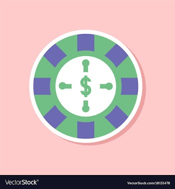 Paper sticker on stylish background roulette vector image