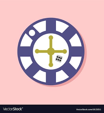 Paper sticker on stylish background roulette vector image
