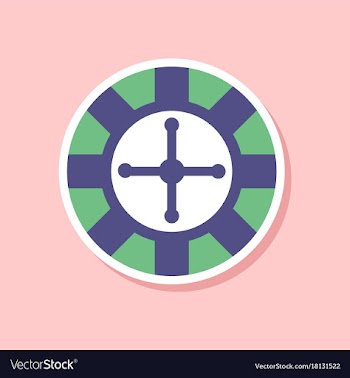 Paper sticker on stylish background roulette vector image
