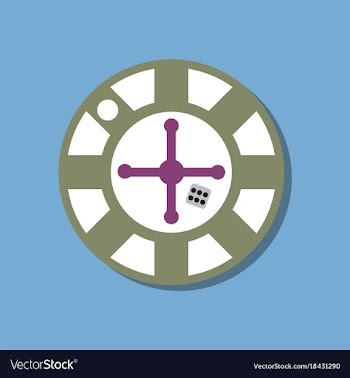 Paper sticker on stylish background roulette vector image