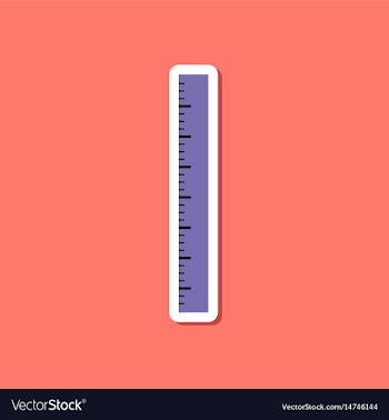 Paper sticker on stylish background ruler vector image