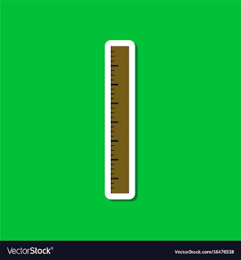 Paper sticker on stylish background ruler vector image
